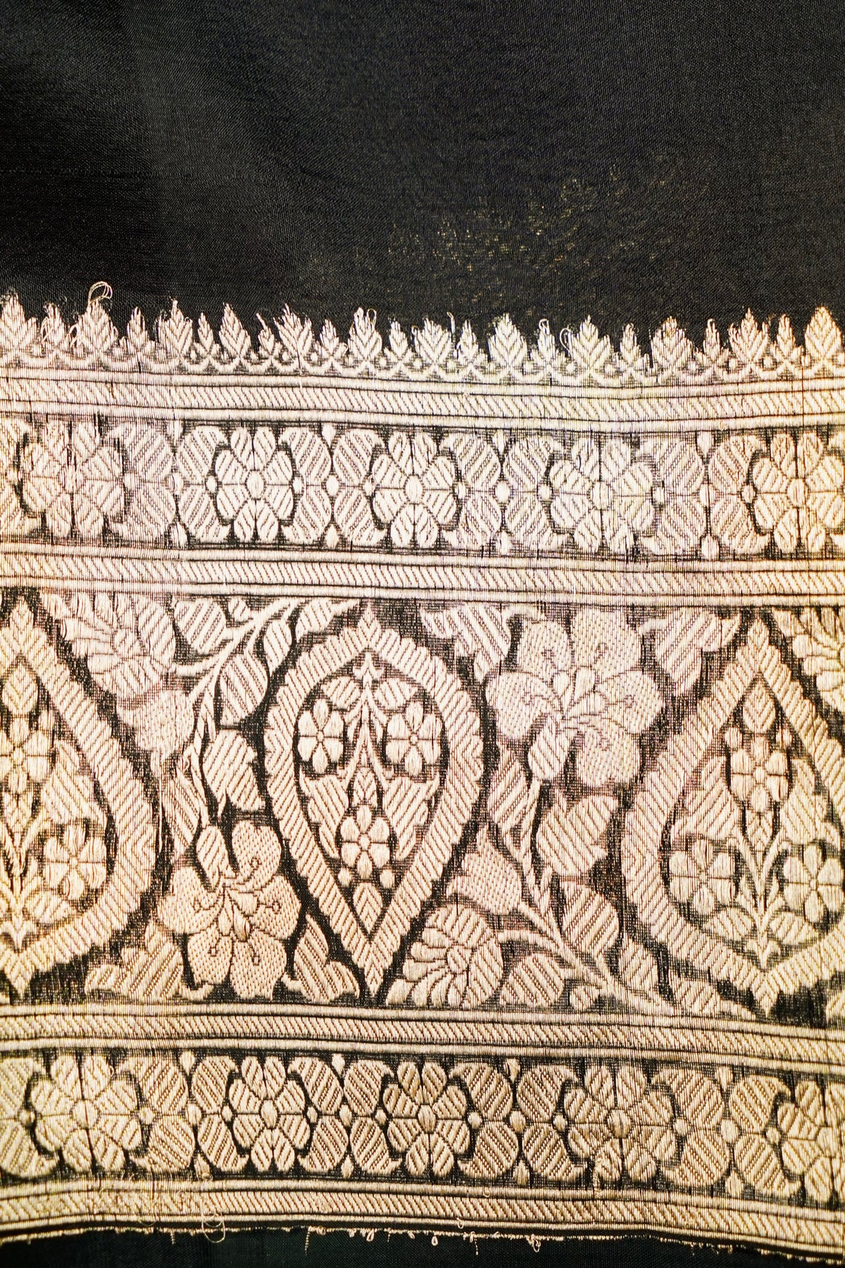 Handwoven Black Banarasi Organza Saree