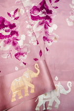 Handwoven Onion Pink Banarasi Katan Silk Saree