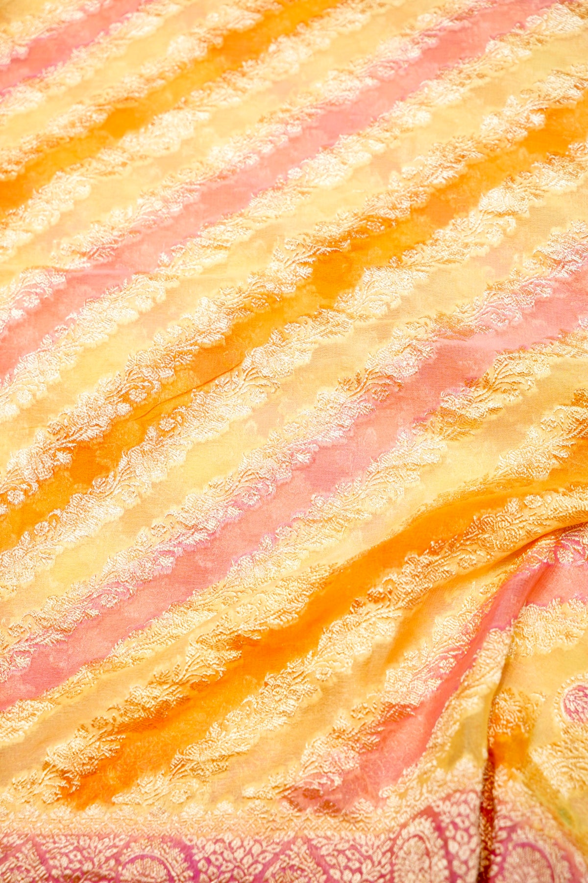 Handwoven Rangkat Banarasi Khaddi Georgette Saree