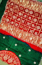 Handwoven Bottle Green Banarasi Gajji Silk Saree