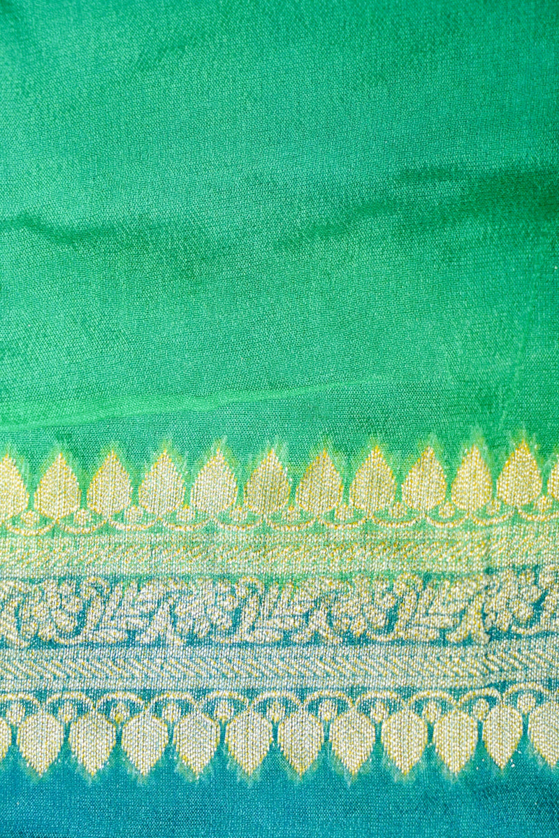 Handwoven Rangkat Banarasi Khaddi Georgette Saree