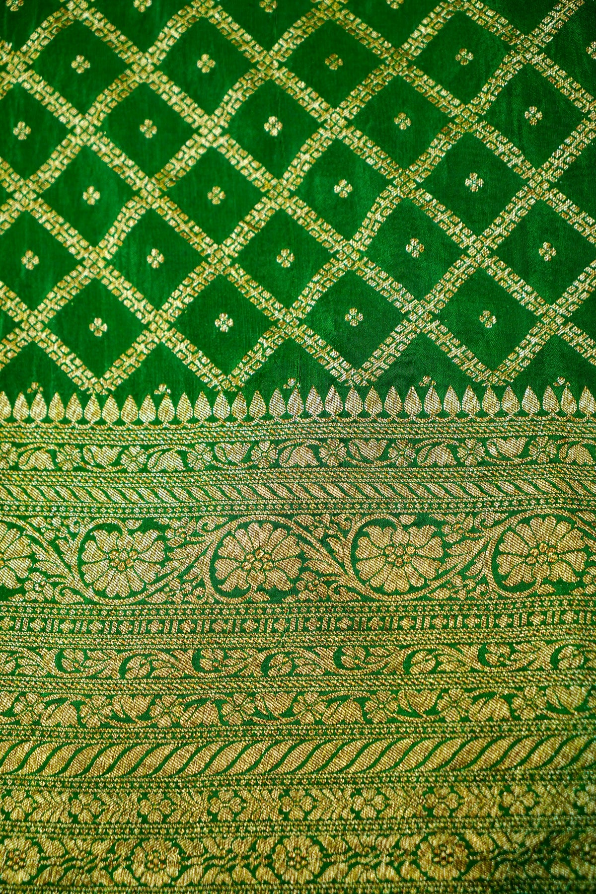 Handwoven Yellow Banarasi Georgette Silk Saree