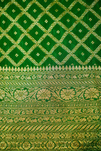 Handwoven Yellow Banarasi Georgette Silk Saree