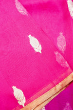 Handwoven Magenta Pink Banarasi Organza Saree