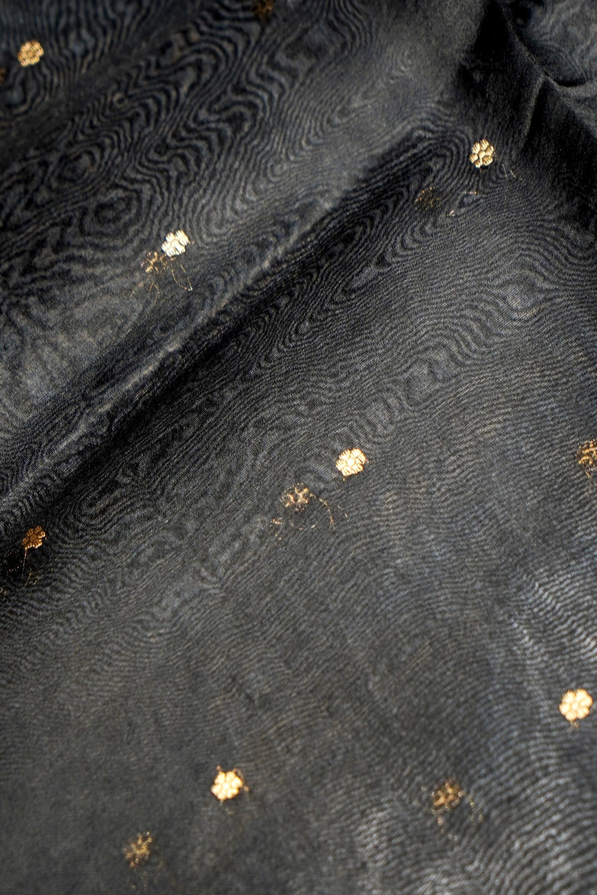 Designer Black Raw Silk Suit
