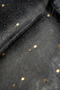 Designer Black Raw Silk Suit