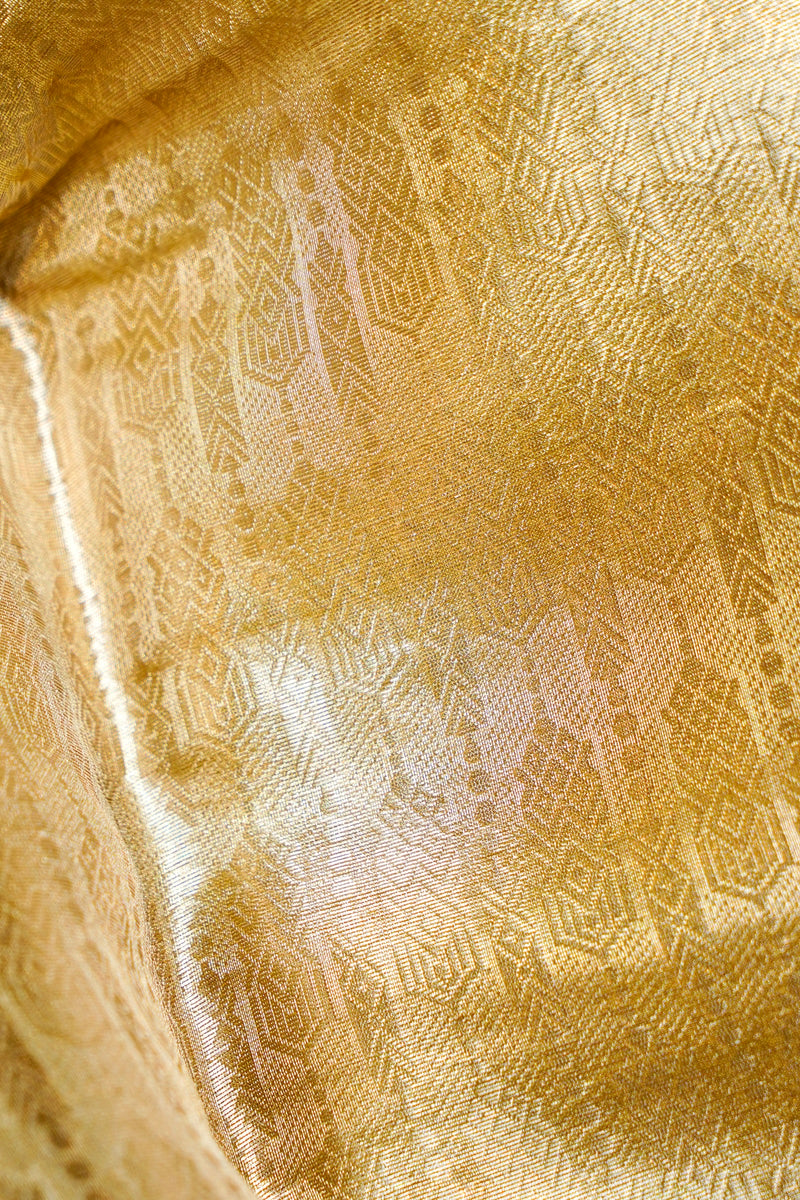 Designer Golden yellow Tissue Organza Suit