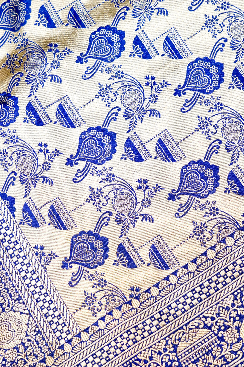 Handwoven Royal Blue Banarasi Katan Silk Saree