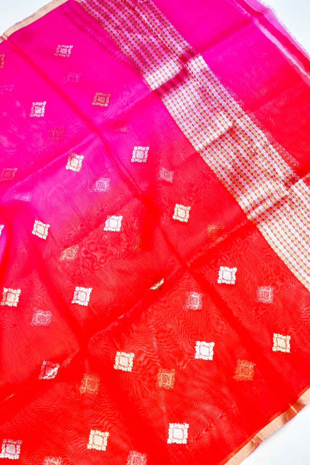 Designer Red Moonga Silk Suit