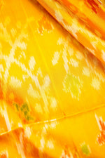 Handwoven Yellow Banarasi Soft Silk Saree