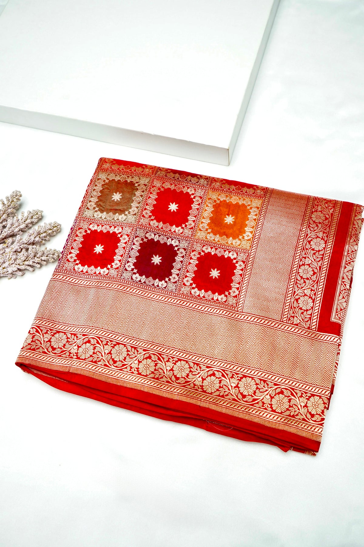 Handwoven Rangkat Banarasi Katan Silk Saree