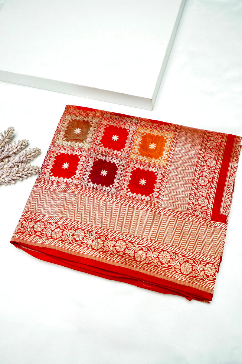 Handwoven Rangkat Banarasi Katan Silk Saree
