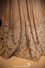 Designer Golden Tissue Silk Crop Top