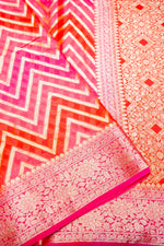 Handwoven Rangkat Banarasi Khaddi Georgette Saree