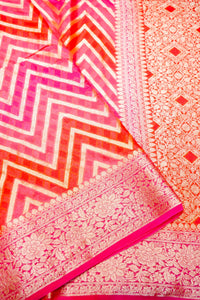 Handwoven Rangkat Banarasi Khaddi Georgette Saree