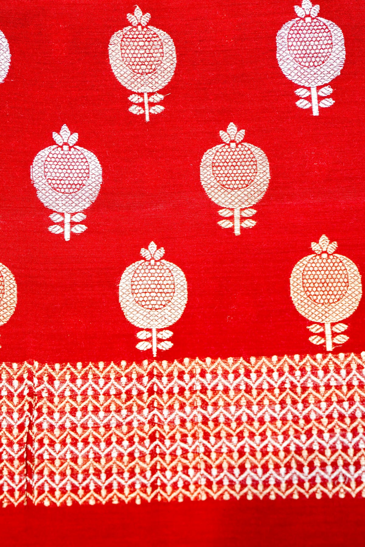 Designer Red Moonga Silk Suit