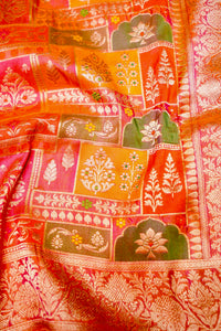 Handwoven Rangkat Banarasi Katan Silk Saree