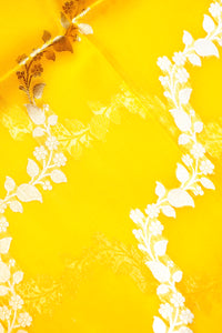 Designer Mustard Yellow Moonga Silk Suit