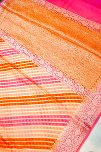 Handwoven Rangkat Banarasi Khaddi Georgette Saree