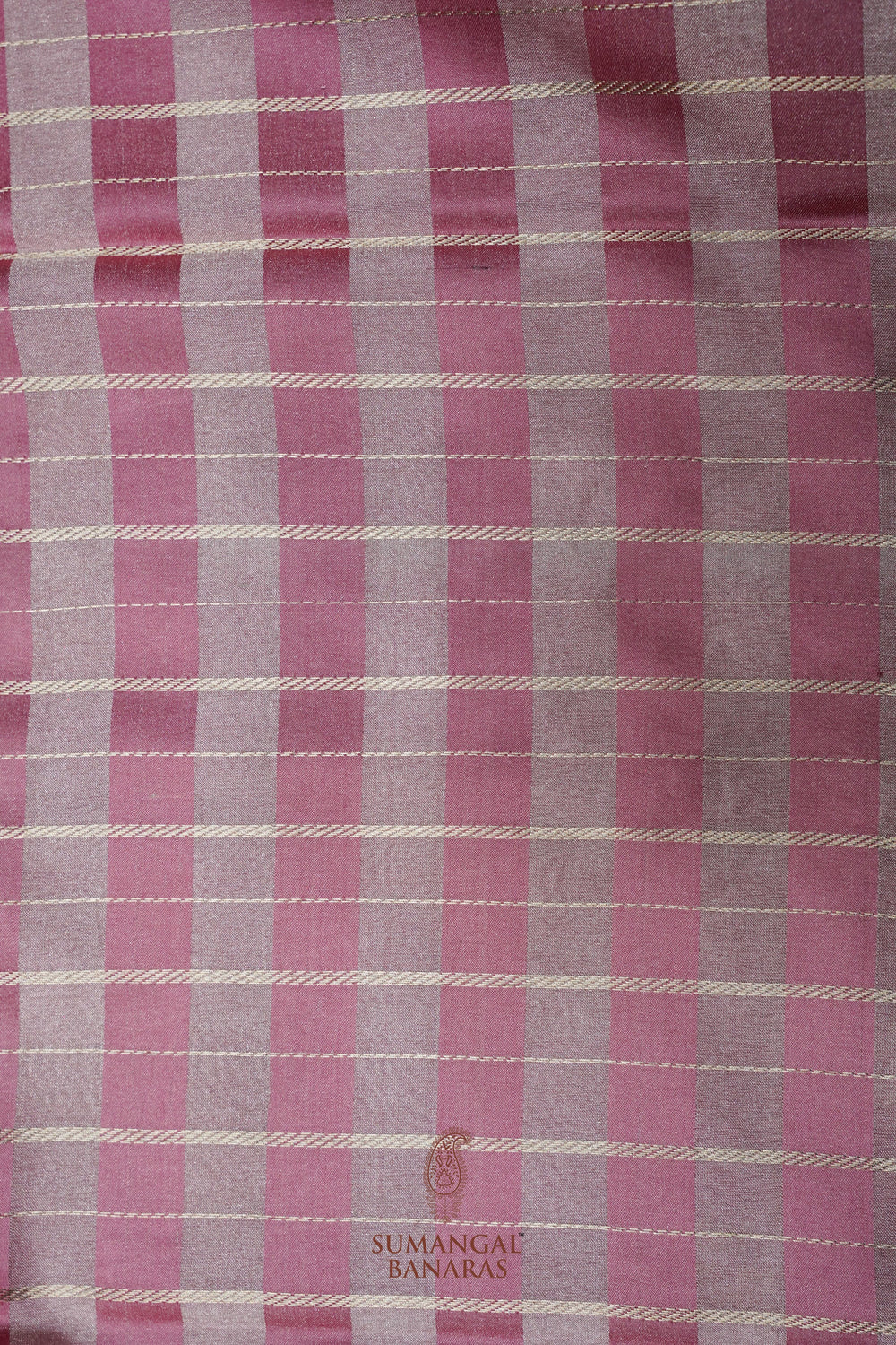 Handwoven Onion Pink Banarasi Mashru Silk Saree
