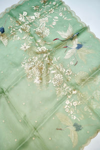 Designer Sea Green Organza Silk Suit
