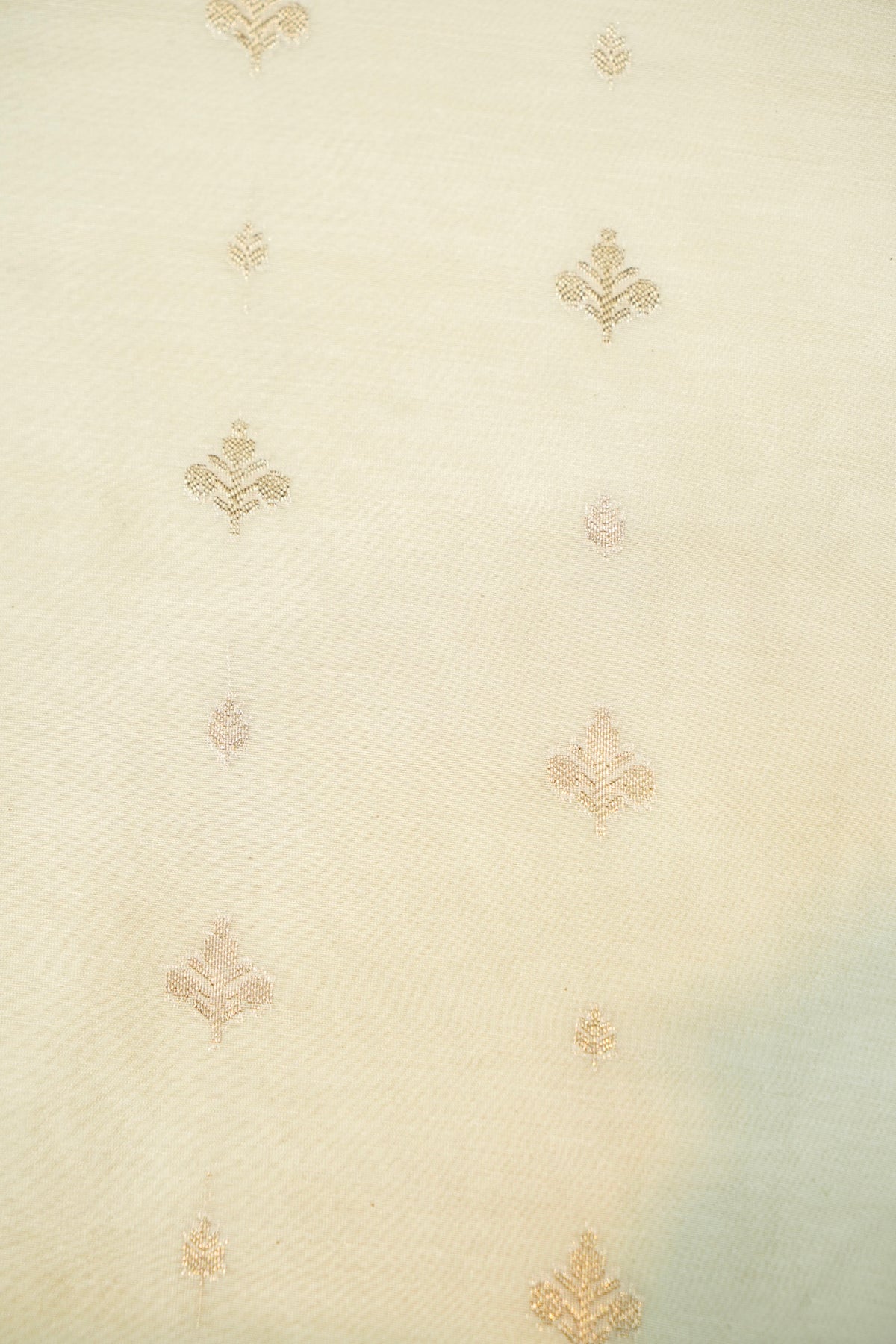 Designer Cream Chanderi Silk Suit