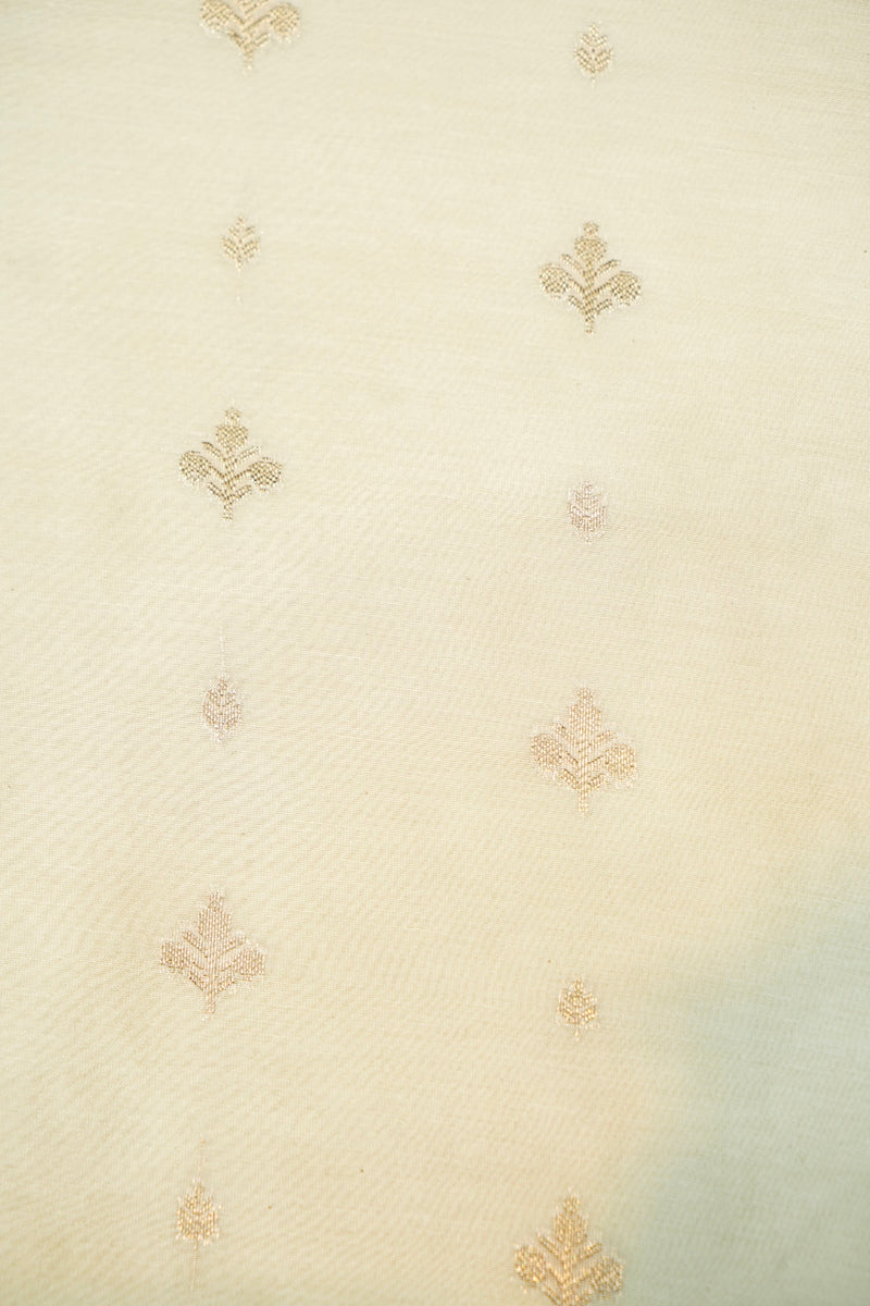 Designer Cream Chanderi Silk Suit