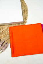 Handwoven Orange Banarasi Moonga Silk Saree