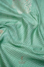 Handwoven Sea Green Banarasi Tussar Silk Saree