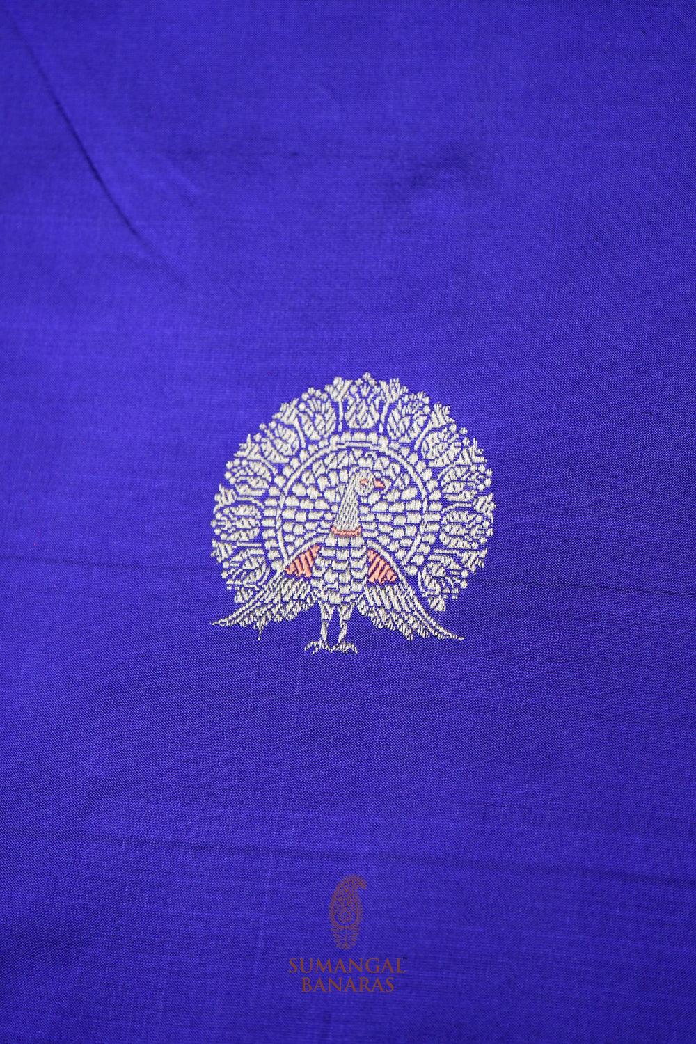 Handwoven Purple Motif Banarasi Katan Silk Saree