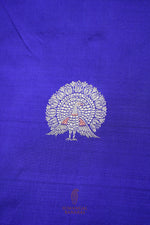 Handwoven Purple Motif Banarasi Katan Silk Saree