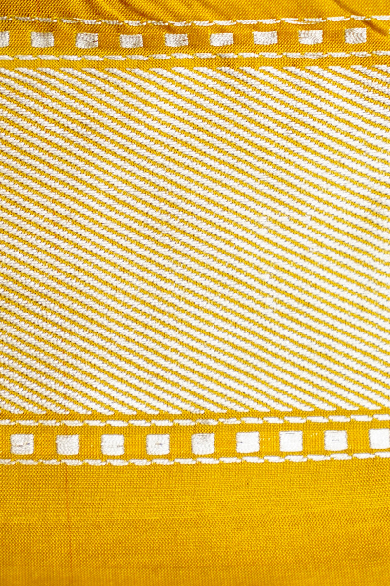 Handwoven Mustard Yellow Banarasi Katan Silk Saree