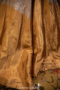 Designer Golden Silver Tissue Silk Party Wear Lehenga