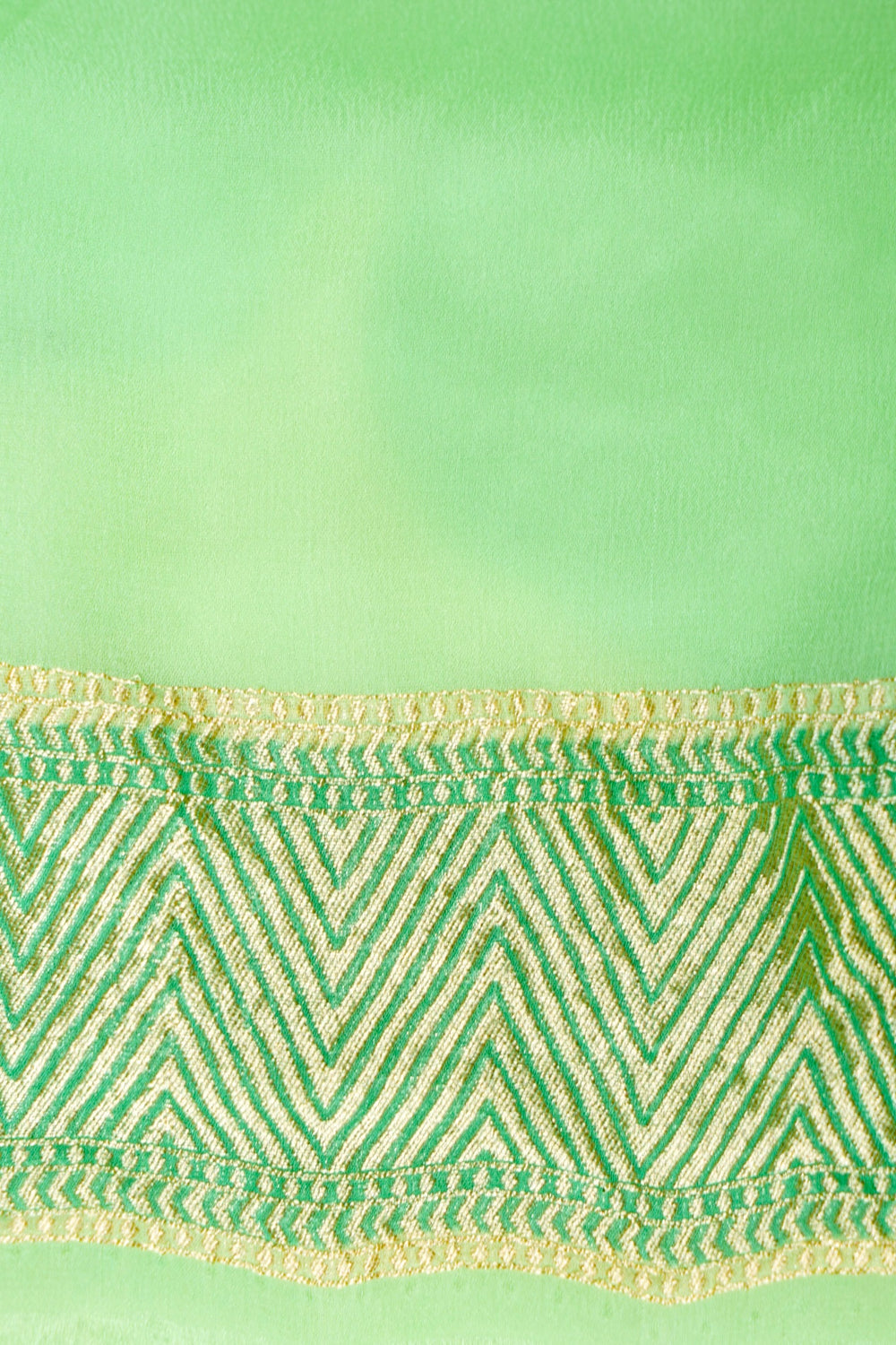 Handwoven Sea Green Banarasi Khaddi Georgette Saree
