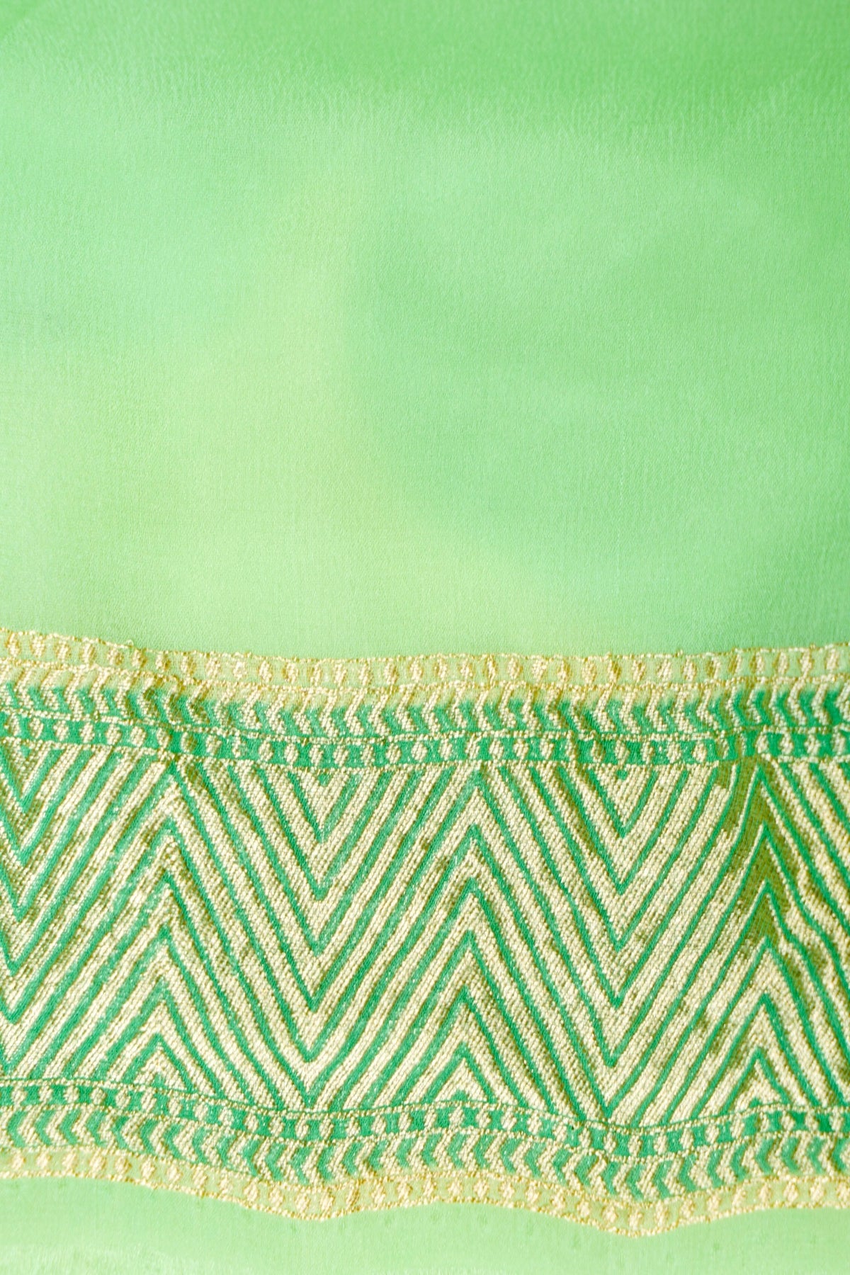 Handwoven Sea Green Banarasi Khaddi Georgette Saree