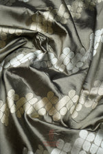 Handwoven Grey Banarasi Katan Silk Saree