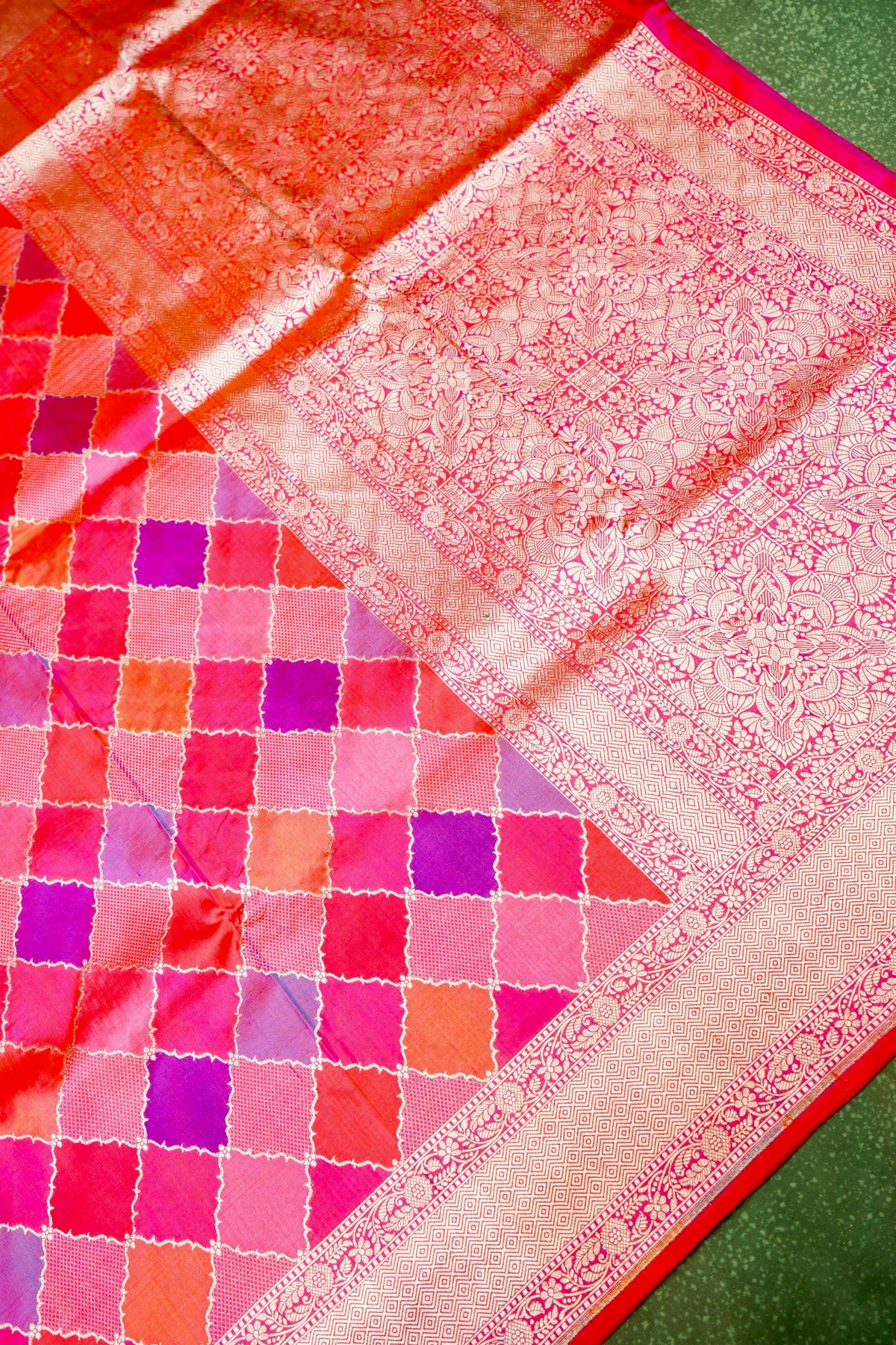 Handwoven Rangkat Banarasi Katan Silk Saree
