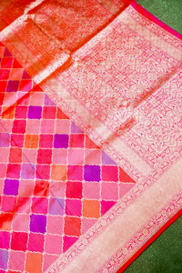 Handwoven Rangkat Banarasi Katan Silk Saree