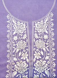 Designer Purple Organza Silk Suit