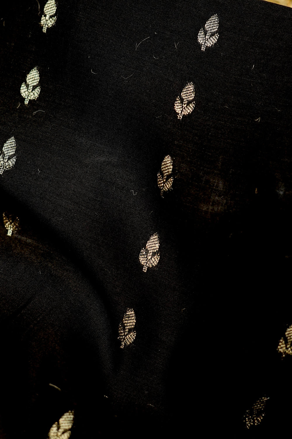 Designer Black Moonga Silk Suit