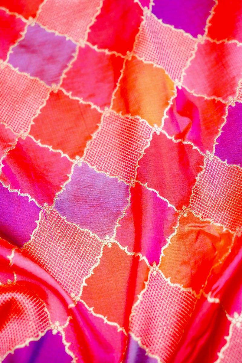 Handwoven Rangkat Banarasi Katan Silk Saree