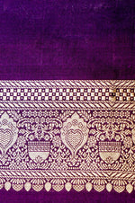 Handwoven Purple Banarasi Katan Silk Saree