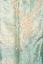 Designer Pista Green Crush Tissue Suit