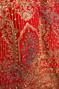 Designer Red Raw Silk Bridal Lehenga