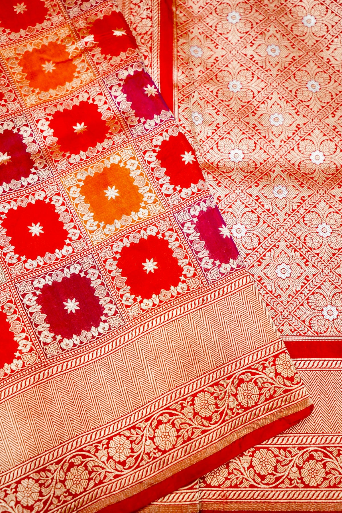 Handwoven Rangkat Banarasi Katan Silk Saree