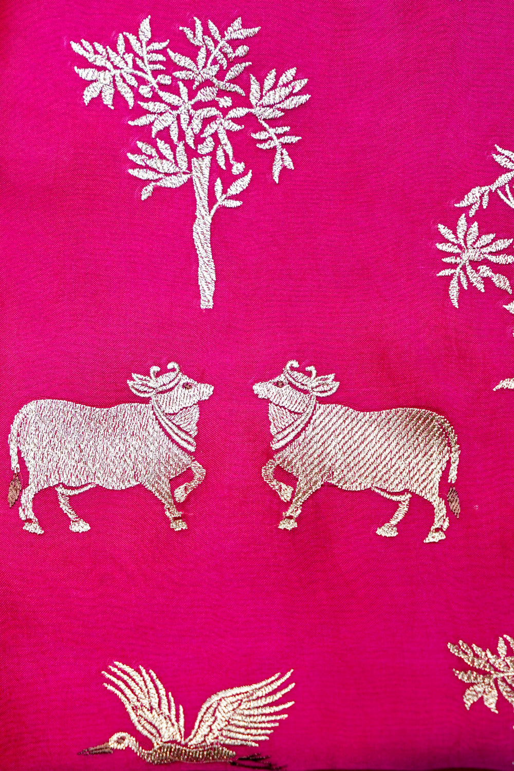 Designer  Rani Pink Organza Silk Suit