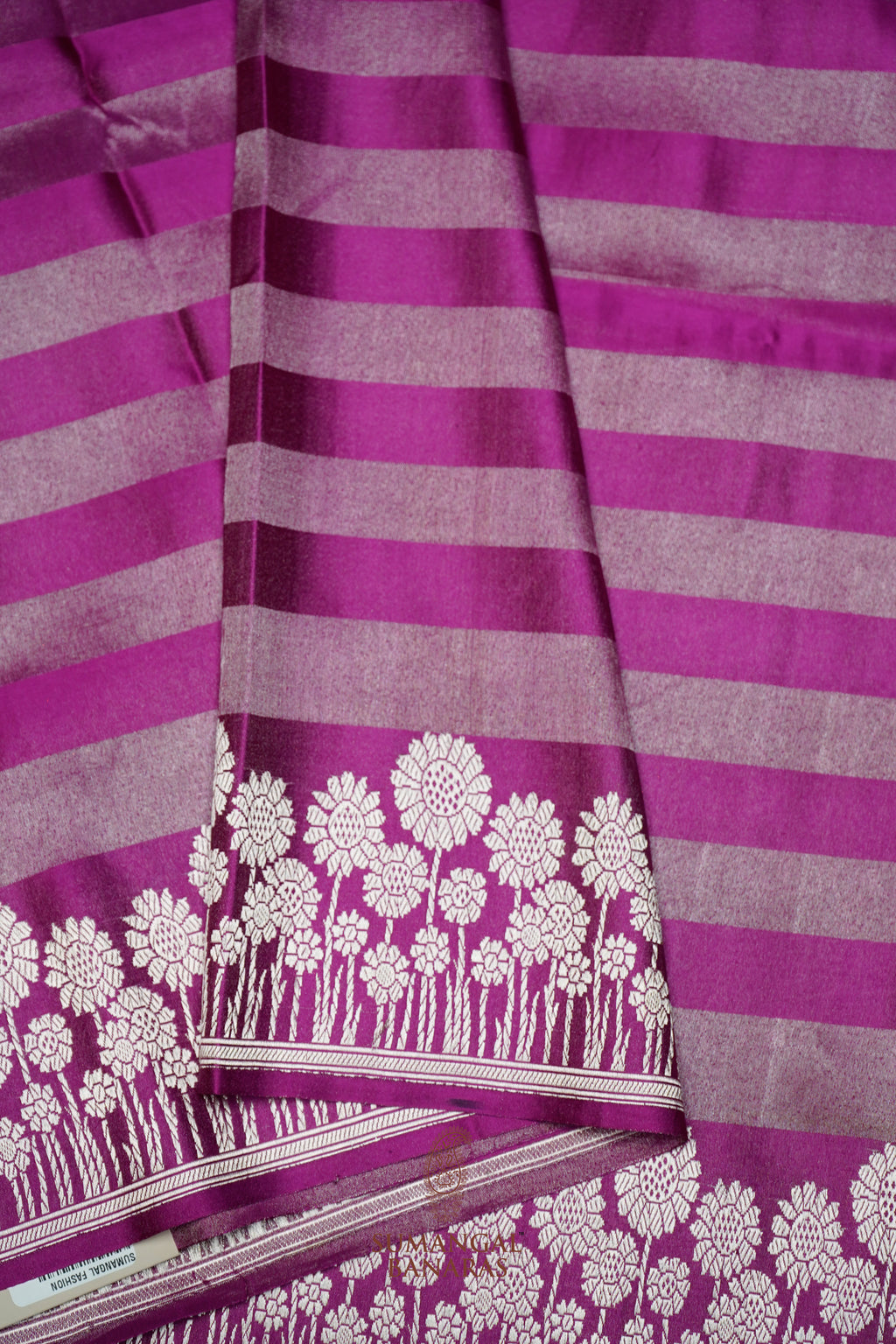 Handwoven Pink Banarasi Mashru Silk Saree