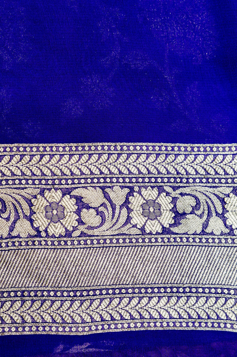 Handwoven Purple Banarasi Khaddi Georgette Saree