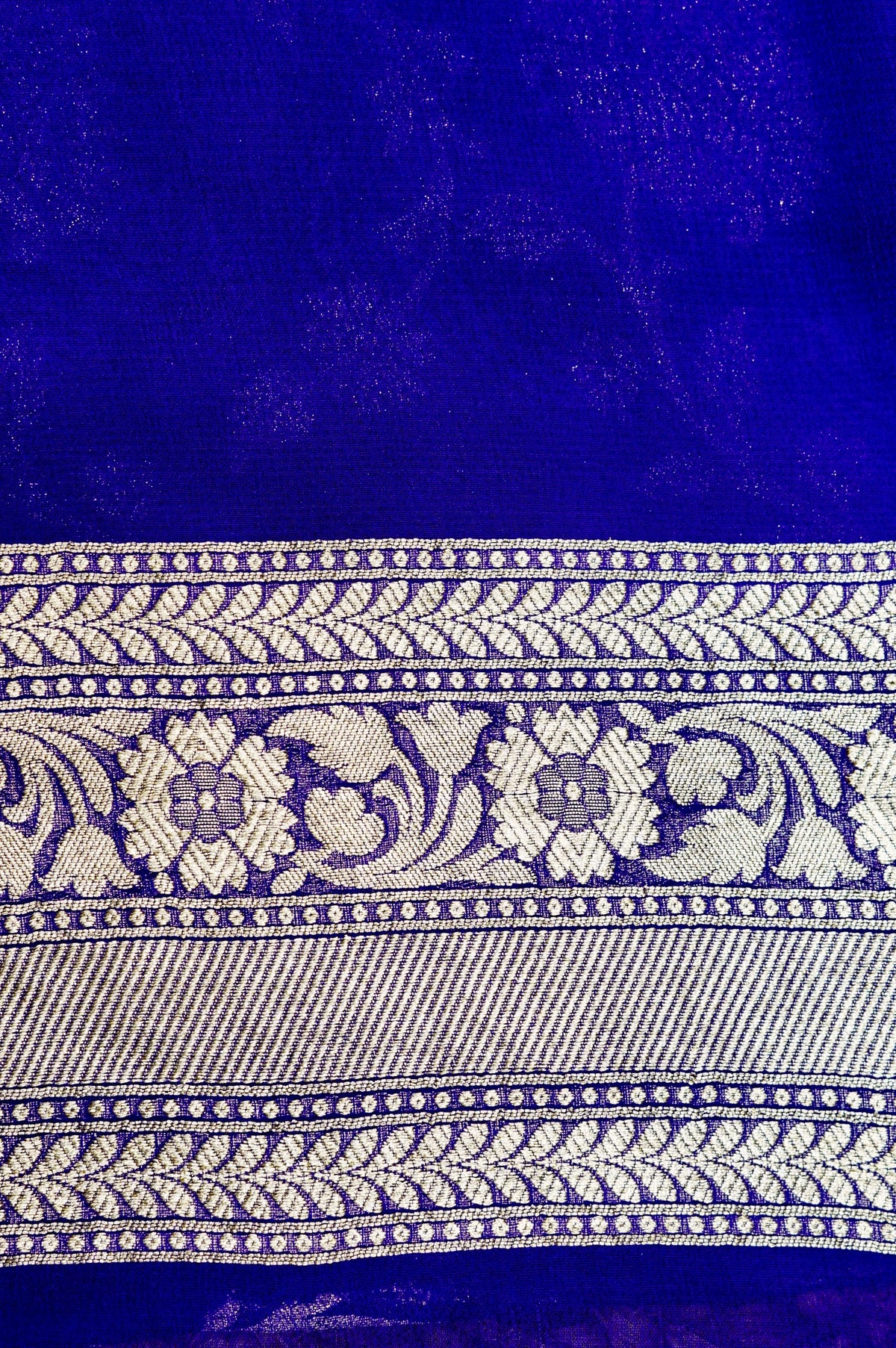 Handwoven Purple Banarasi Khaddi Georgette Saree