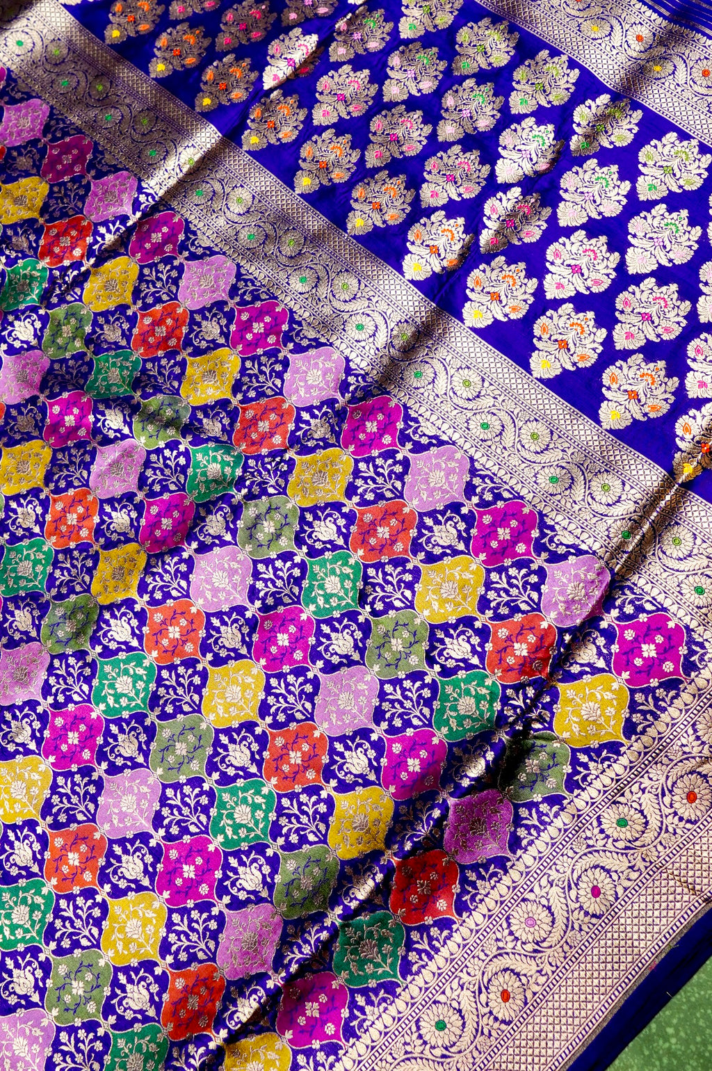 Handwoven Rangkat Banarasi Katan Silk Saree